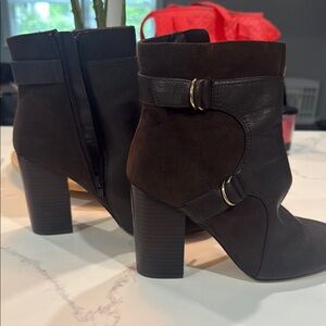 Brown Suede Ankle Boots